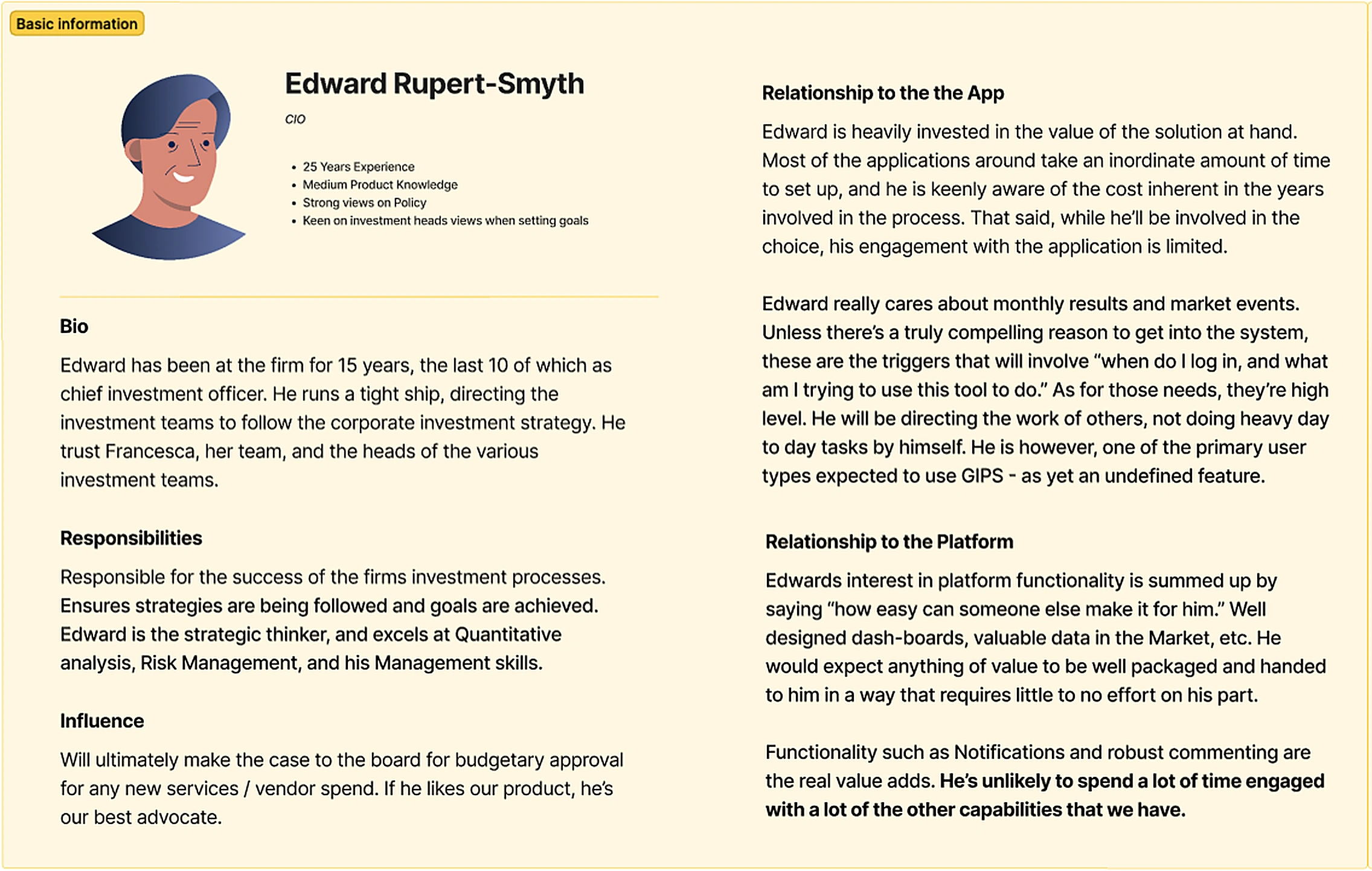Edward, CIO: profile, bio, responsibilities and influence
